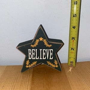 Hope & Believe Christmas Star Decorations